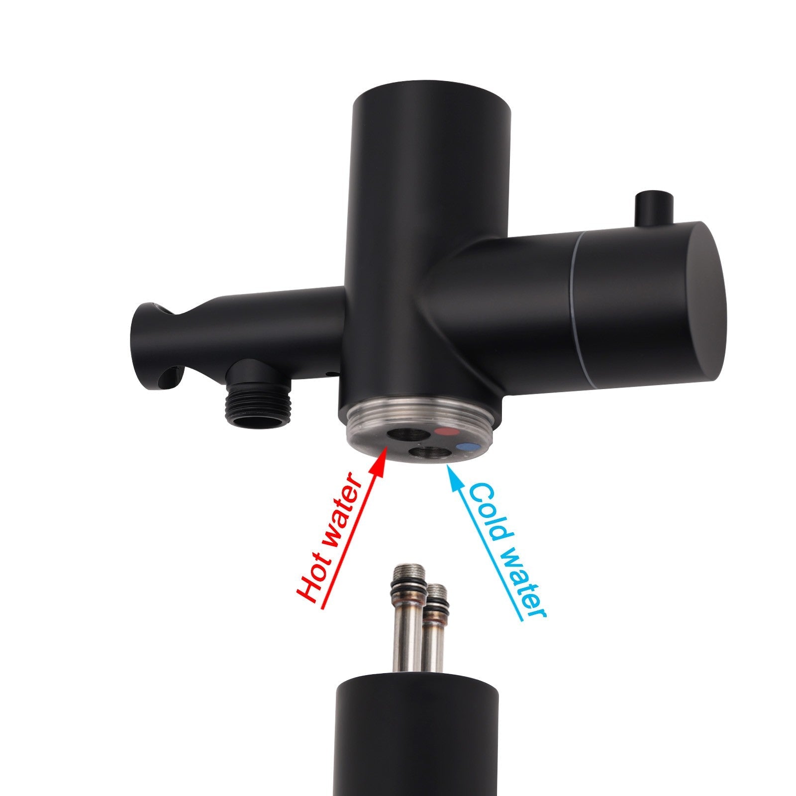 WELS Matte Black 316SUS Dual Shower Set Outdoor Bath System Rainfall 10" Head - Furniture > Bathroom > Shower Heads & Screens - Rivercity House & Home Co. (ABN 18 642 972 209) - Affordable Modern Furniture Australia