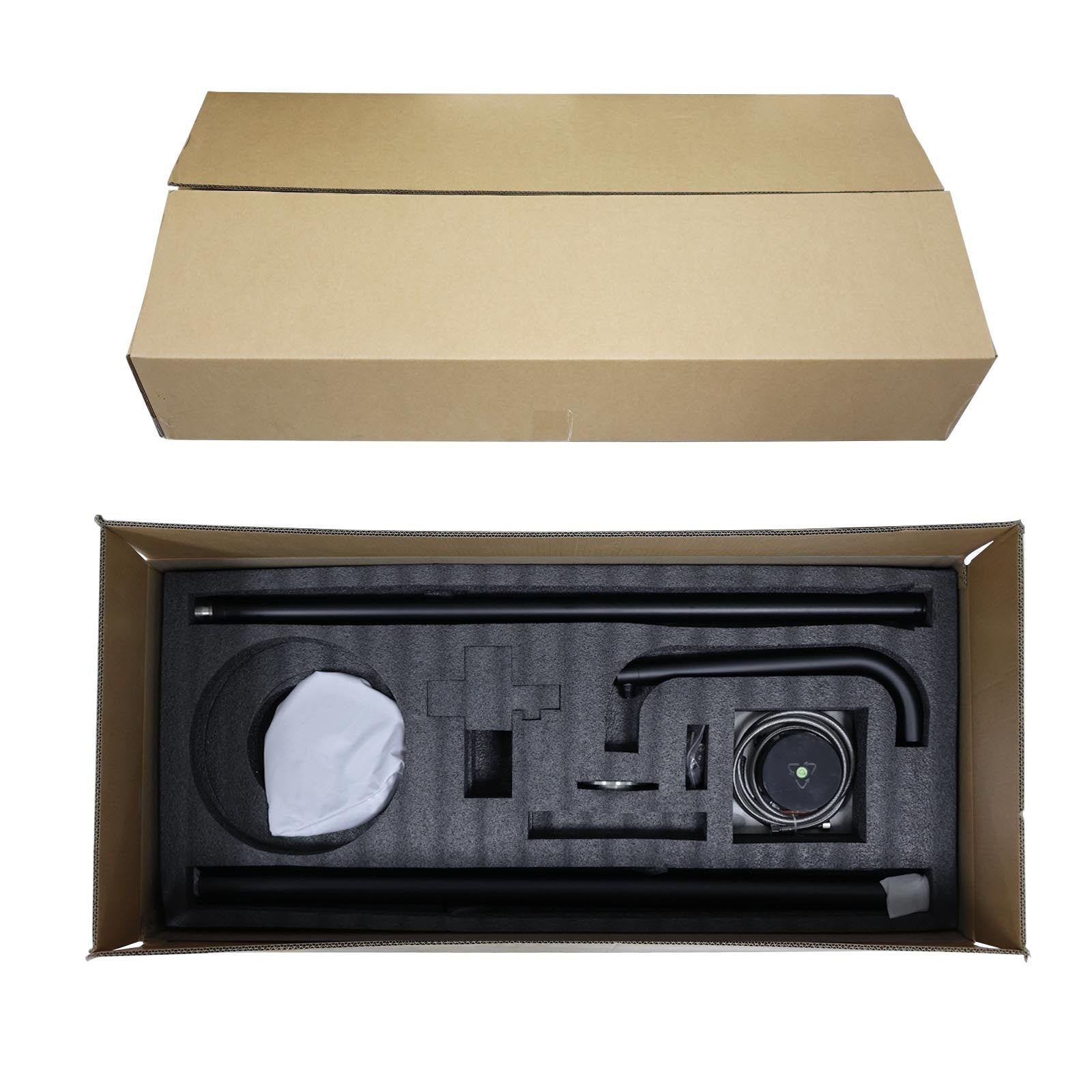 WELS Matte Black 316SUS Dual Shower Set Outdoor Bath System Rainfall 10" Head - Furniture > Bathroom > Shower Heads & Screens - Rivercity House & Home Co. (ABN 18 642 972 209) - Affordable Modern Furniture Australia