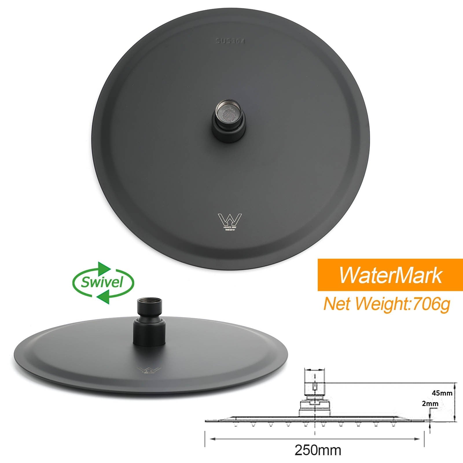 WELS Matte Black 316SUS Dual Shower Set Outdoor Bath System Rainfall 10" Head - Furniture > Bathroom > Shower Heads & Screens - Rivercity House & Home Co. (ABN 18 642 972 209) - Affordable Modern Furniture Australia
