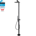 316SUS Dual Outdoor Shower Set with 10" Rainfall Head - Matte Black