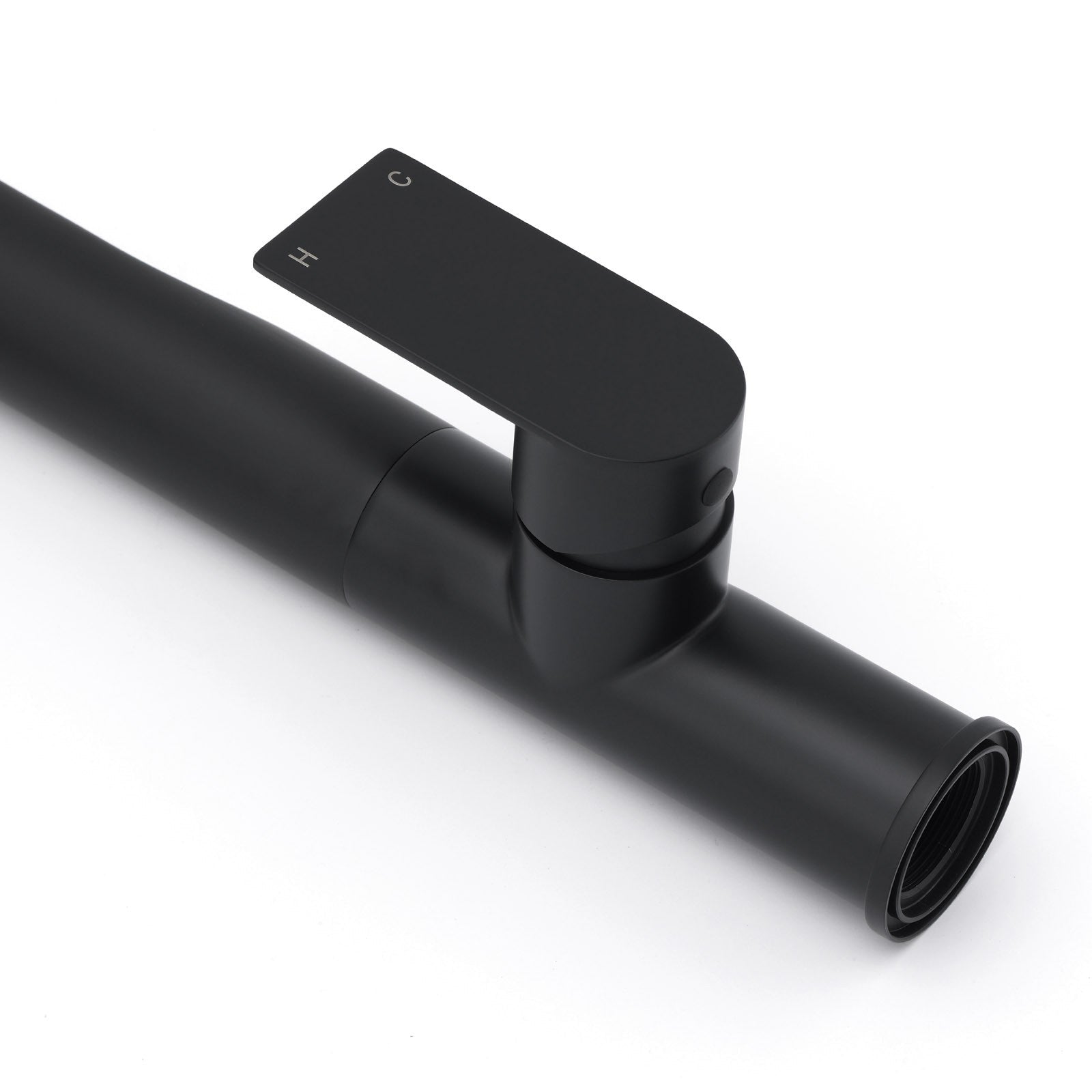 WELS Matte Black Round Kitchen Mixer Sink Tap Swivel Laundry Faucet Spout NEW - Furniture > Bathroom > Shower Heads & Screens - Rivercity House & Home Co. (ABN 18 642 972 209) - Affordable Modern Furniture Australia