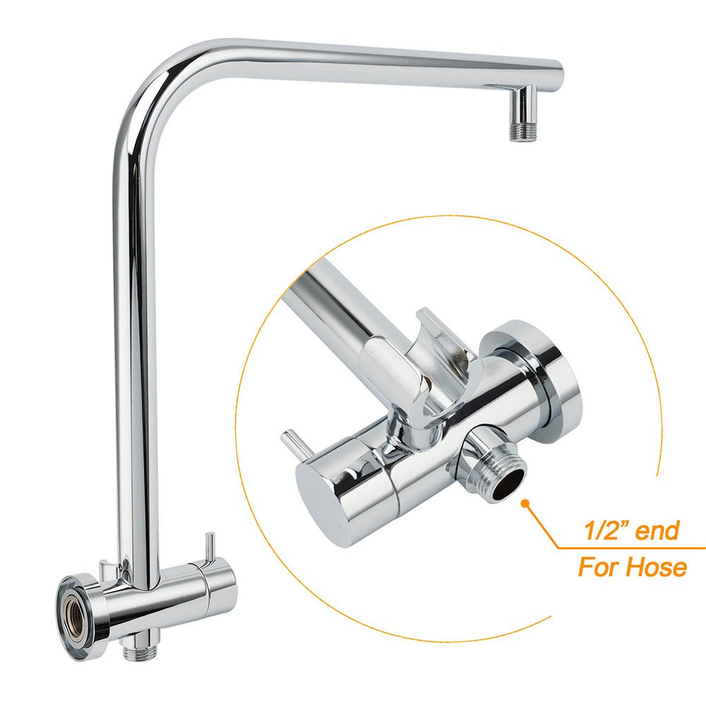 WELS Round 9" Twin Shower Head 3 Mode Handheld Gooseneck Wall Arm 2 in 1 Combo Taps Set - Furniture > Bathroom > Shower Heads & Screens - Rivercity House & Home Co. (ABN 18 642 972 209) - Affordable Modern Furniture Australia