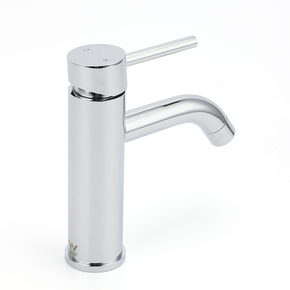 WELS Round Curve Kitchen Laundry Short Basin Mixer Vanity Sink Faucet Tap Chrome - Furniture > Bathroom > Shower Heads & Screens - Rivercity House & Home Co. (ABN 18 642 972 209) - Affordable Modern Furniture Australia