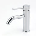 Round Curve Short Basin Mixer Faucet for Kitchen Laundry - Chrome