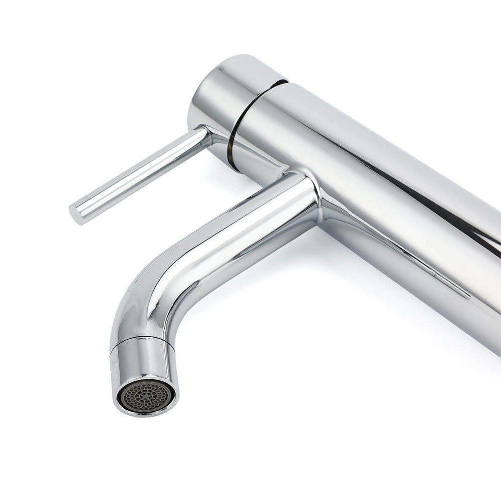 WELS Round Curve Kitchen Laundry Short Basin Mixer Vanity Sink Faucet Tap Chrome - Furniture > Bathroom > Shower Heads & Screens - Rivercity House & Home Co. (ABN 18 642 972 209) - Affordable Modern Furniture Australia