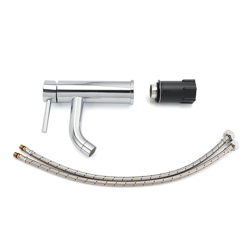 WELS Round Curve Kitchen Laundry Short Basin Mixer Vanity Sink Faucet Tap Chrome - Furniture > Bathroom > Shower Heads & Screens - Rivercity House & Home Co. (ABN 18 642 972 209) - Affordable Modern Furniture Australia