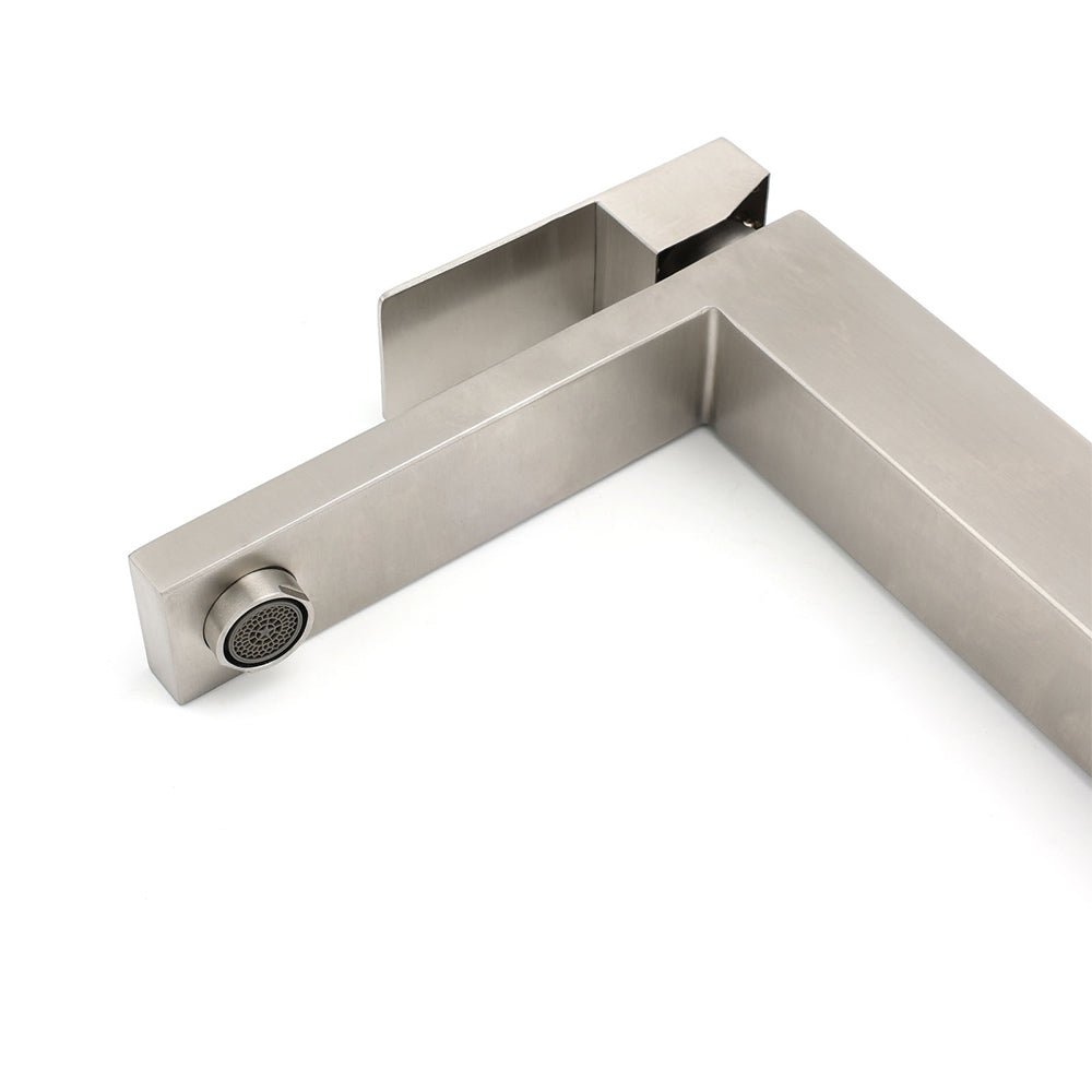 WELS Square Tall Basin Vessel Mixer Faucet Tap Kitchen Laundry Brushed Nickel - Furniture > Bathroom > Shower Heads & Screens - Rivercity House & Home Co. (ABN 18 642 972 209) - Affordable Modern Furniture Australia