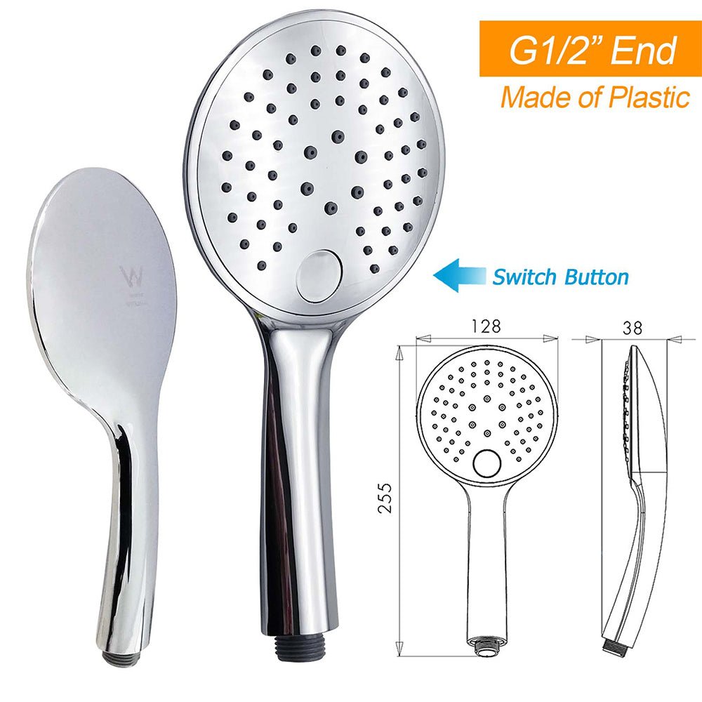 WELS Twin Shower Set 8" Rain Head 3 Modes Handheld Switch Diverter Gooseneck Wall Arm - Furniture > Bathroom > Shower Heads & Screens - Rivercity House & Home Co. (ABN 18 642 972 209) - Affordable Modern Furniture Australia