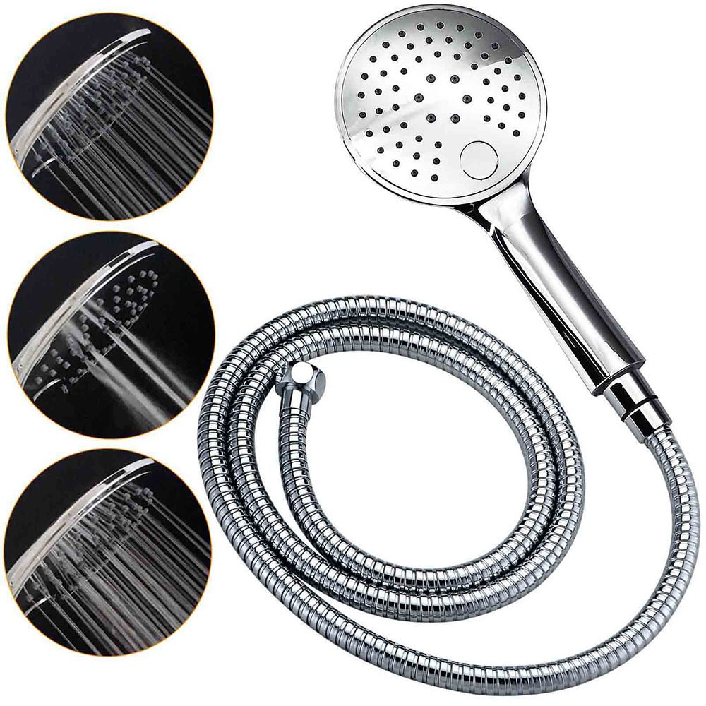 WELS Twin Shower Set 8" Rain Head 3 Modes Handheld Switch Diverter Gooseneck Wall Arm - Furniture > Bathroom > Shower Heads & Screens - Rivercity House & Home Co. (ABN 18 642 972 209) - Affordable Modern Furniture Australia