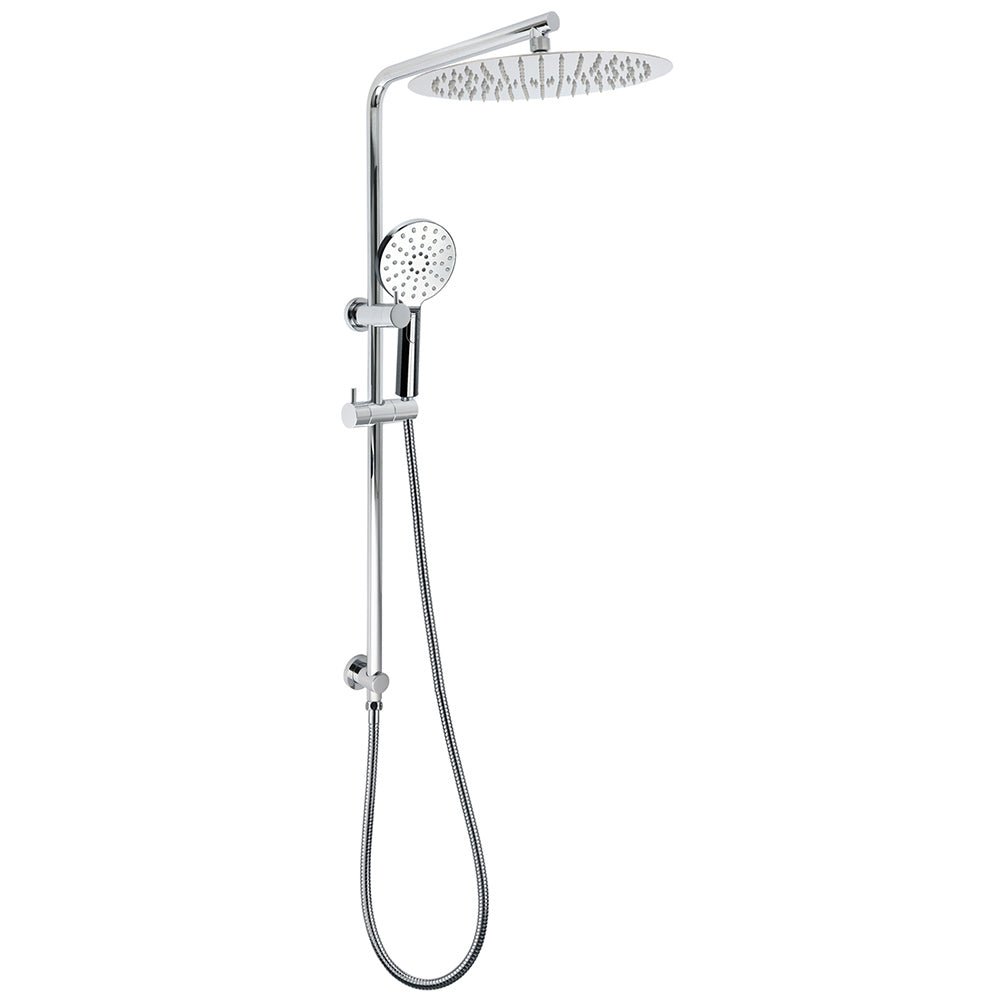WELS Twin Shower Set Large Round 12" Rainfall Head 3 Modes Handheld Silde Rail - Furniture > Bathroom > Shower Heads & Screens - Rivercity House & Home Co. (ABN 18 642 972 209) - Affordable Modern Furniture Australia