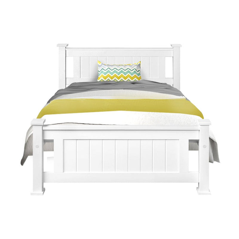 Wendy Wooden King Single Bed Frame White - Rivercity House & Home Co. (ABN 18 642 972 209) - Affordable Modern Furniture Australia