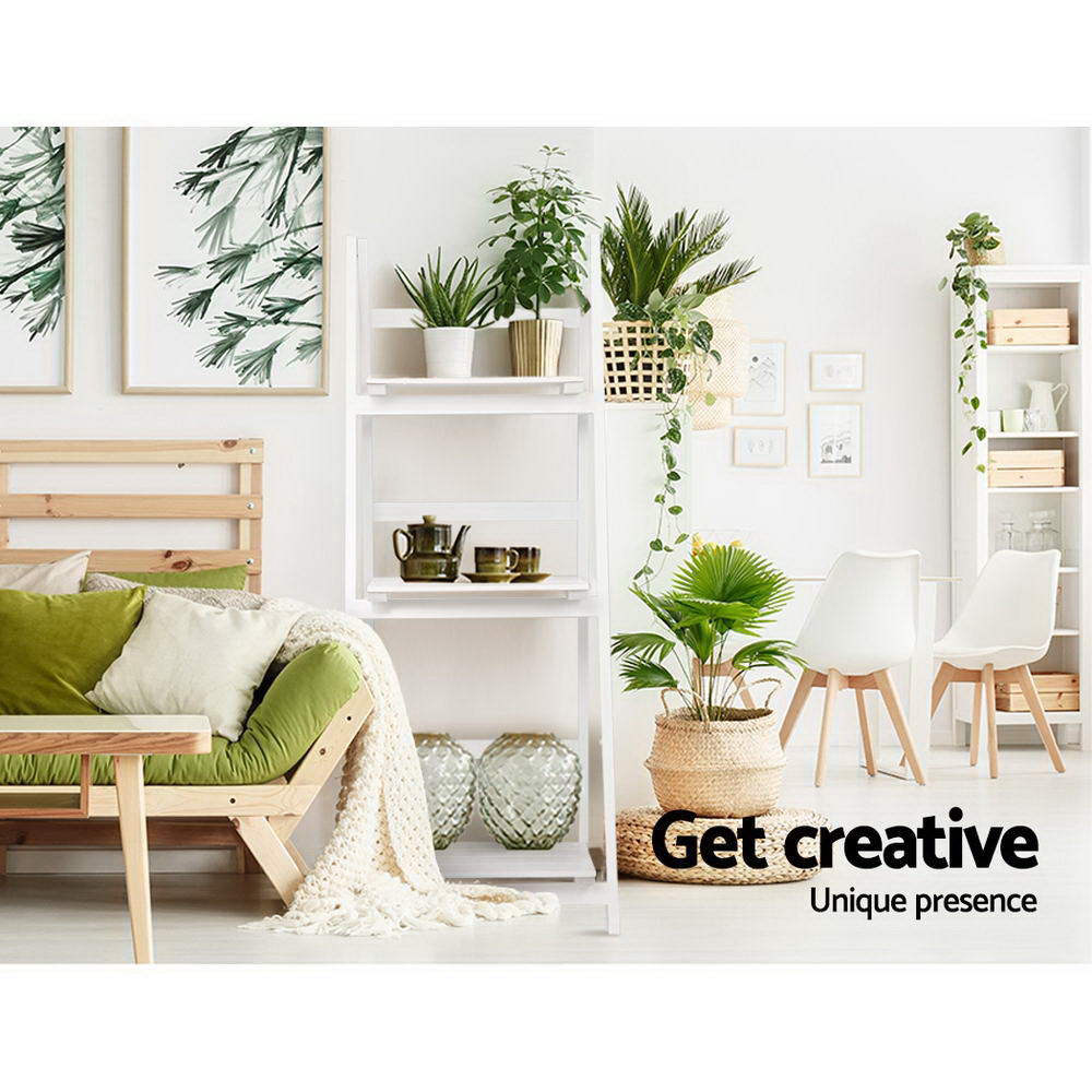 White Ladder Shelf - Furniture - Rivercity House & Home Co. (ABN 18 642 972 209) - Affordable Modern Furniture Australia