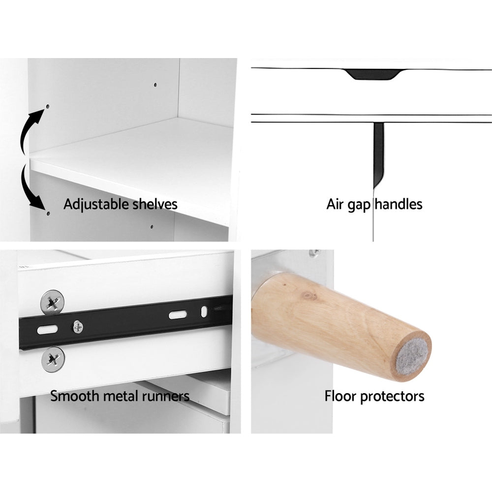 White Shoe Organiser Cabinet - Furniture - Rivercity House & Home Co. (ABN 18 642 972 209) - Affordable Modern Furniture Australia