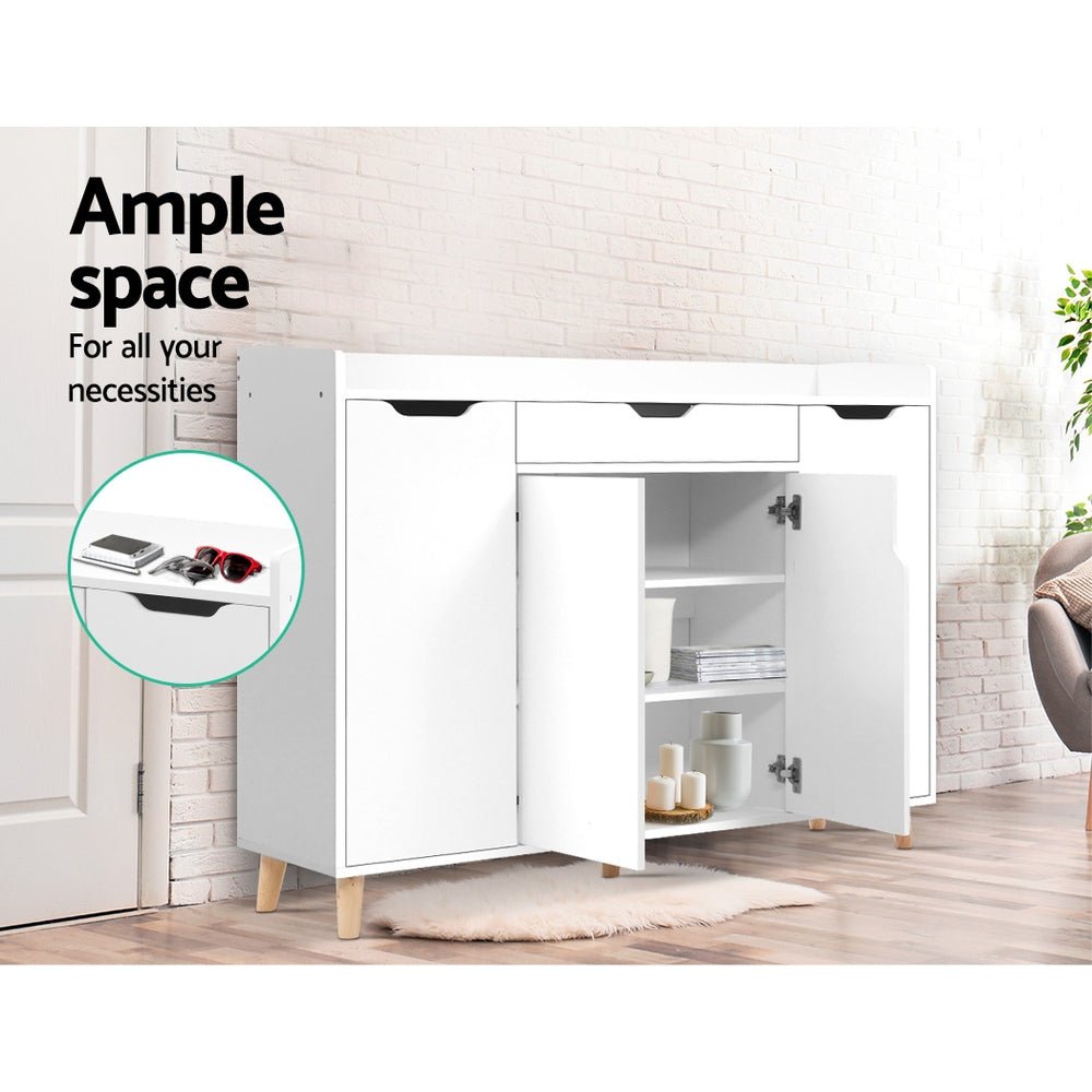 White Shoe Organiser Cabinet - Furniture - Rivercity House & Home Co. (ABN 18 642 972 209) - Affordable Modern Furniture Australia