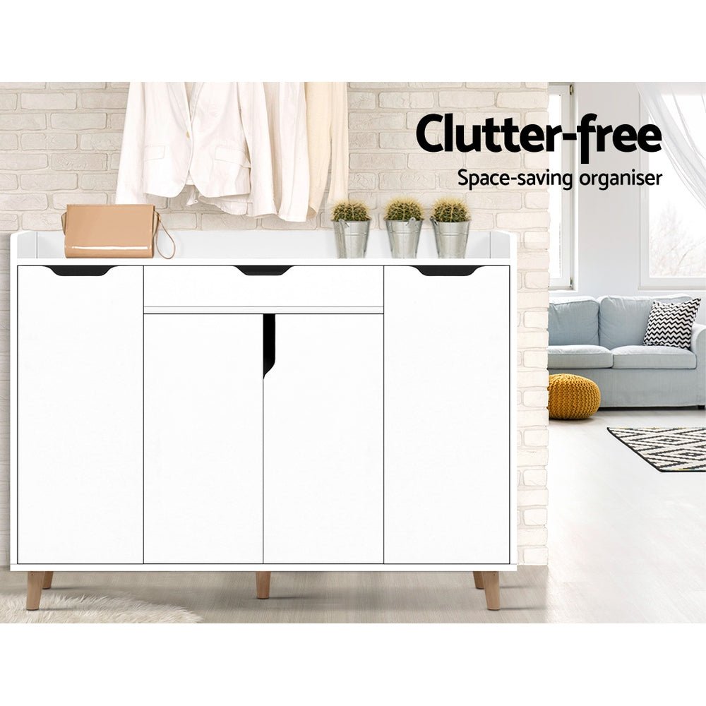 White Shoe Organiser Cabinet - Furniture - Rivercity House & Home Co. (ABN 18 642 972 209) - Affordable Modern Furniture Australia