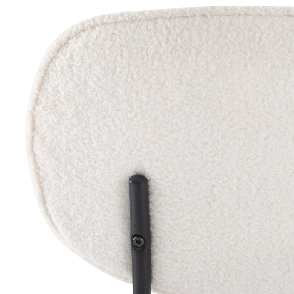 White Whisper Teddy Fabric Dining Chairs Duo - White - Furniture > Dining > Kitchen & Dining Chairs - Rivercity House & Home Co. (ABN 18 642 972 209) - Affordable Modern Furniture Australia