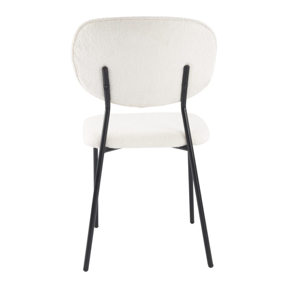 White Whisper Teddy Fabric Dining Chairs Duo - White - Furniture > Dining > Kitchen & Dining Chairs - Rivercity House & Home Co. (ABN 18 642 972 209) - Affordable Modern Furniture Australia