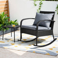Wicker Rocking Chairs Table Set Outdoor Setting Recliner Patio Furniture