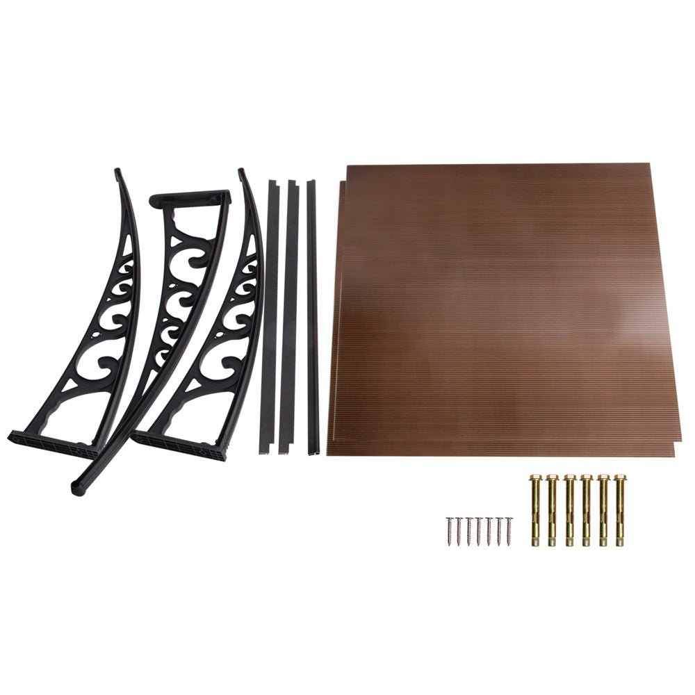 Window Awning Door Canopy 1m x 2m Brown - Home & Garden > Shading > Awnings - Rivercity House & Home Co. (ABN 18 642 972 209) - Affordable Modern Furniture Australia