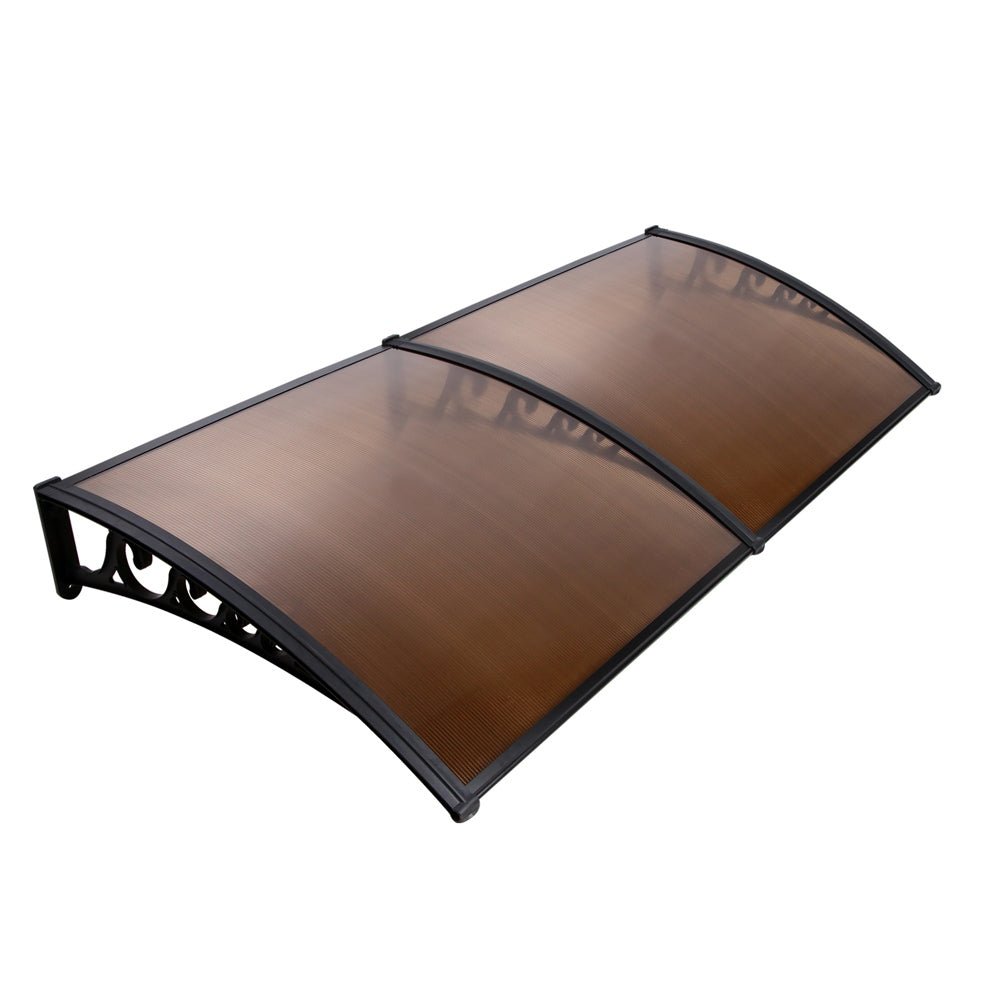 Window Awning Door Canopy 1m x 2m Brown - Home & Garden > Shading > Awnings - Rivercity House & Home Co. (ABN 18 642 972 209) - Affordable Modern Furniture Australia