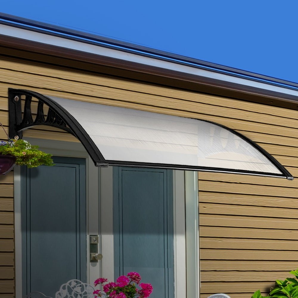 Window Awning Door Canopy 1mx2m Transparent - Home & Garden > Shading > Awnings - Rivercity House & Home Co. (ABN 18 642 972 209) - Affordable Modern Furniture Australia