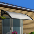 Window Door Awning 1x1.2m Transparent Durable Weather Resistant Canopy - Transparent