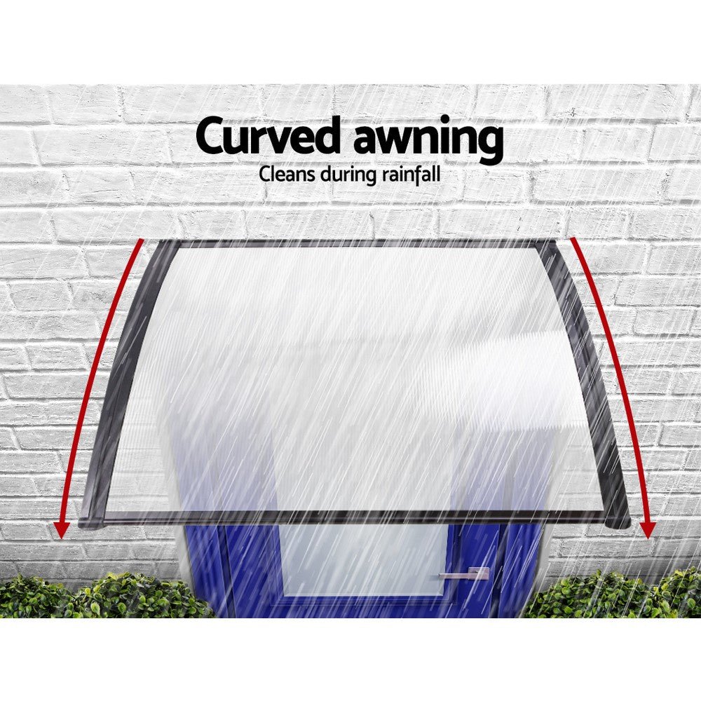 Window Door Awning 1mx1.5m Transparent - Home & Garden > Shading > Awnings - Rivercity House & Home Co. (ABN 18 642 972 209) - Affordable Modern Furniture Australia