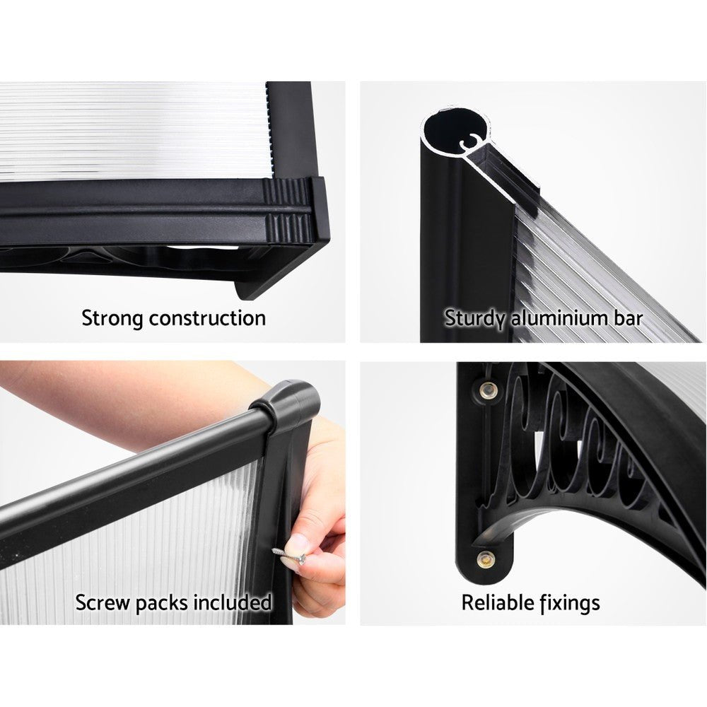 Window Door Awning 1mx1.5m Transparent - Home & Garden > Shading > Awnings - Rivercity House & Home Co. (ABN 18 642 972 209) - Affordable Modern Furniture Australia