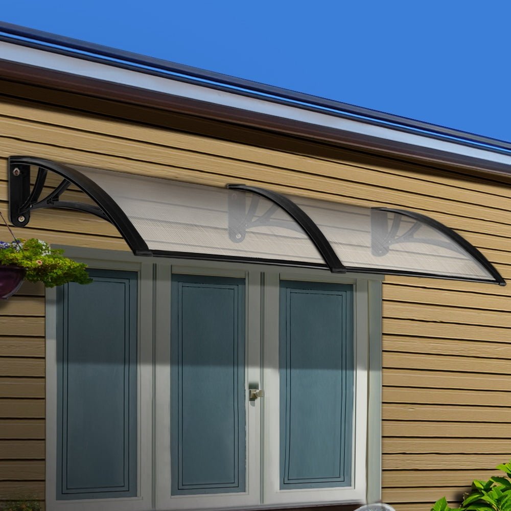 Window Door Awning 1mx2.4m Transparent - Home & Garden > Shading > Awnings - Rivercity House & Home Co. (ABN 18 642 972 209) - Affordable Modern Furniture Australia