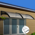 Window Door Awning 1x2.4m Polycarbonate UV and Rain Resistant - Transparent