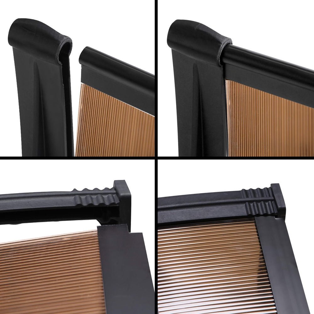Window Door Awning 1mx3m Brown - Home & Garden > Shading > Awnings - Rivercity House & Home Co. (ABN 18 642 972 209) - Affordable Modern Furniture Australia