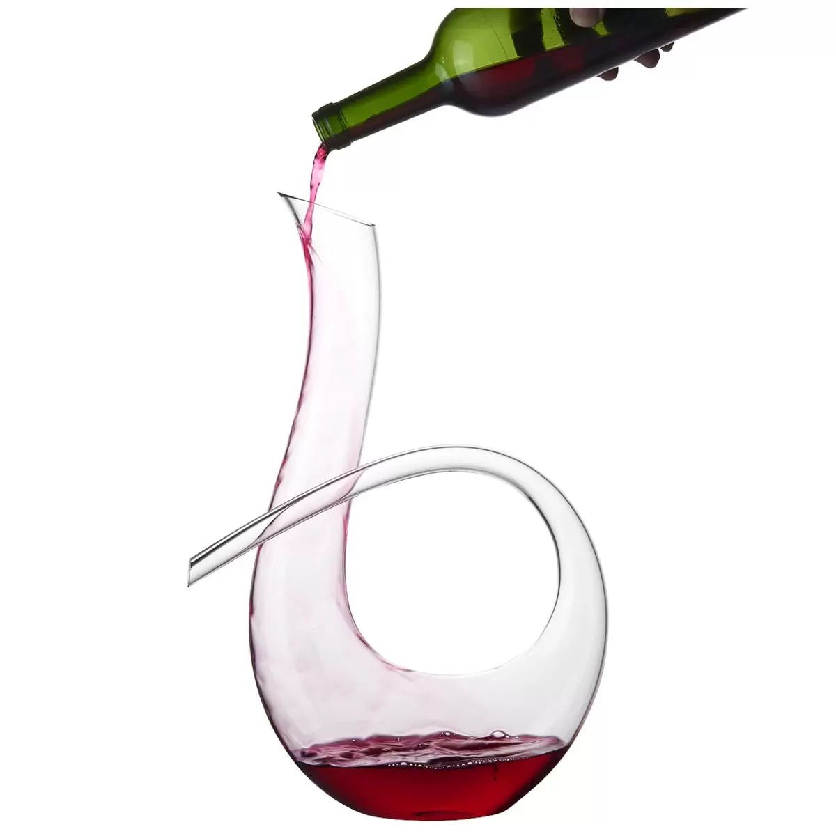 Wine Decanter 1.2L Swan-Shaped Mouth Blown Handcrafted - Furniture > Dining > Wine Racks - Rivercity House & Home Co. (ABN 18 642 972 209) - Affordable Modern Furniture Australia