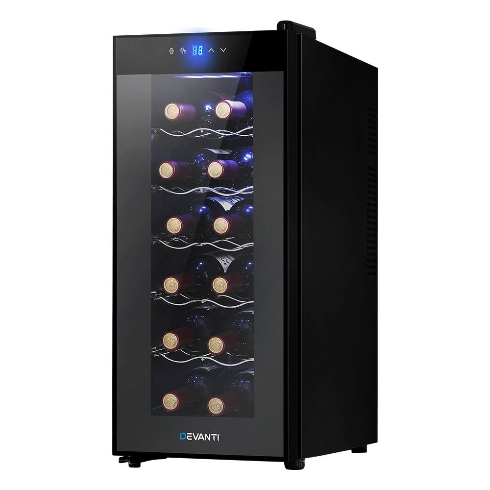 Wine Fridge Cooler 12 Bottles - Appliances > Fridges & Freezers > Wine Fridges - Rivercity House & Home Co. (ABN 18 642 972 209) - Affordable Modern Furniture Australia