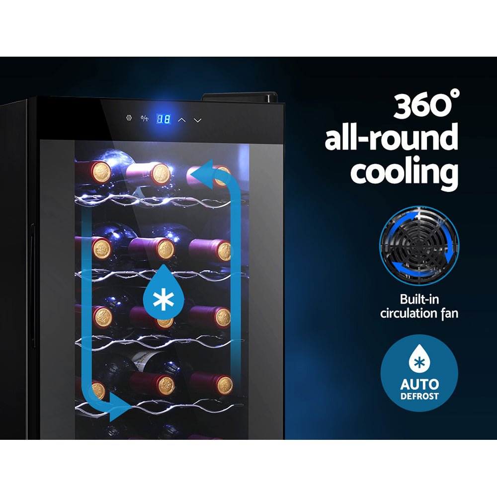 Wine Fridge Cooler 18 Bottles - Appliances > Fridges & Freezers > Wine Fridges - Rivercity House & Home Co. (ABN 18 642 972 209) - Affordable Modern Furniture Australia