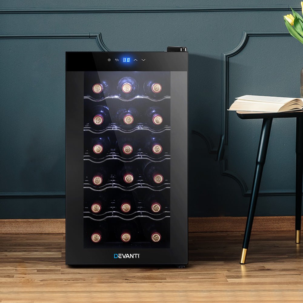 Wine Fridge Cooler 18 Bottles - Appliances > Fridges & Freezers > Wine Fridges - Rivercity House & Home Co. (ABN 18 642 972 209) - Affordable Modern Furniture Australia