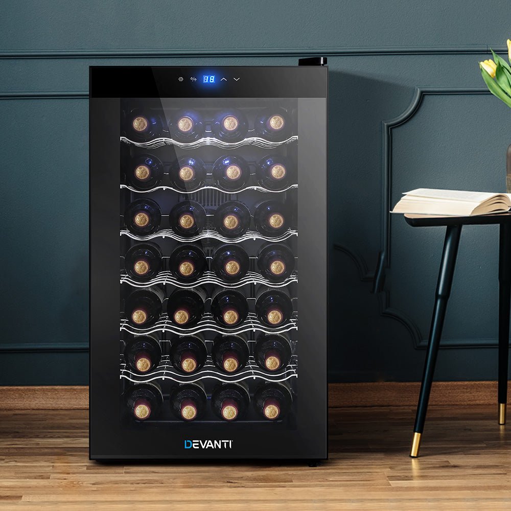 Wine Fridge Cooler 28 Bottles - Appliances > Fridges & Freezers > Wine Fridges - Rivercity House & Home Co. (ABN 18 642 972 209) - Affordable Modern Furniture Australia