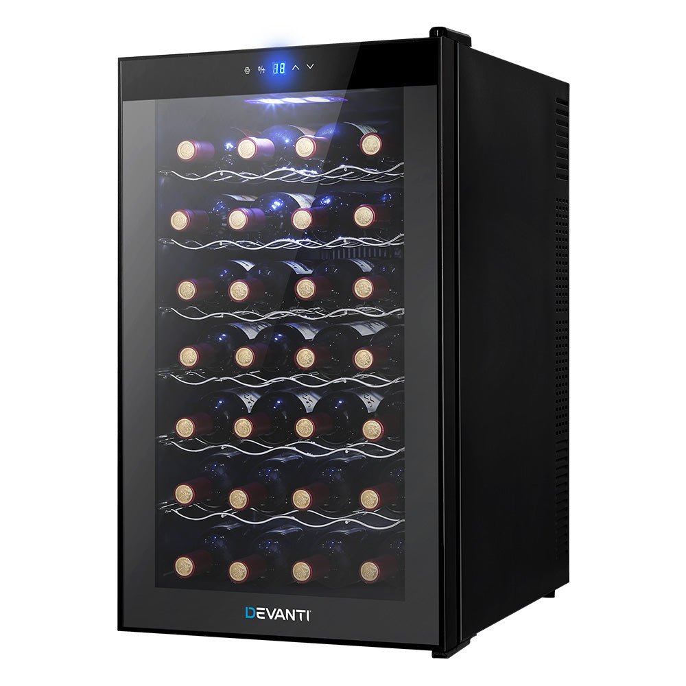 Wine Fridge Cooler 28 Bottles - Appliances > Fridges & Freezers > Wine Fridges - Rivercity House & Home Co. (ABN 18 642 972 209) - Affordable Modern Furniture Australia