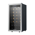 42 Bottle Wine Fridge Cooler with LED Lighting - Black