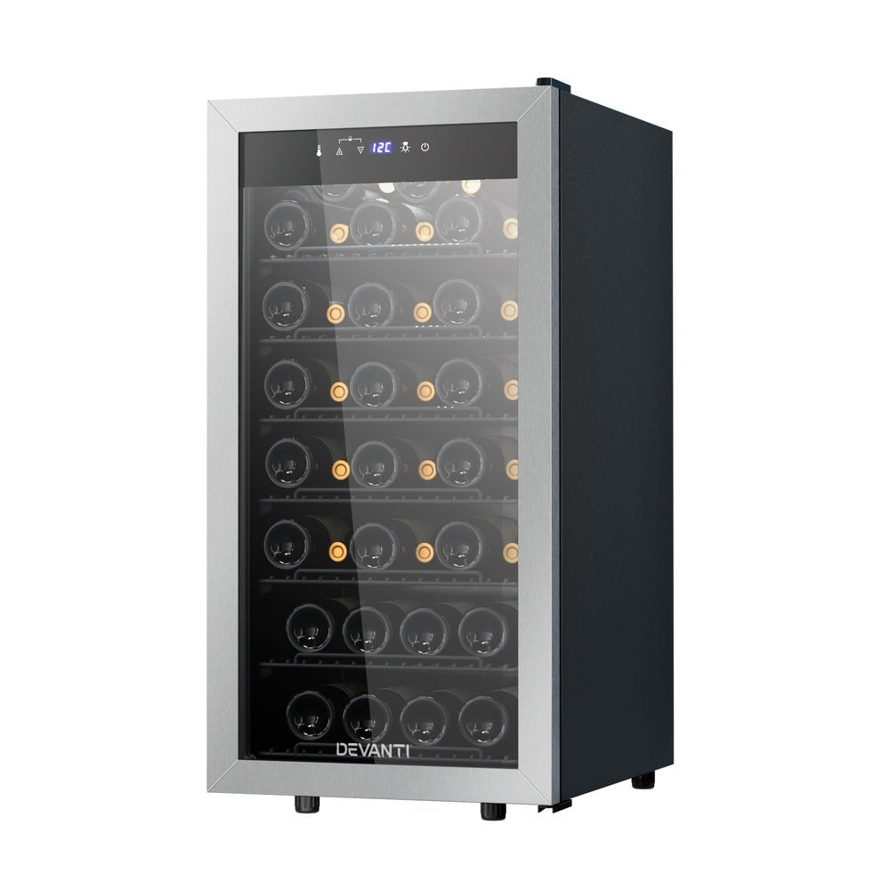 Wine Fridge Cooler 42 Bottles - Appliances > Fridges & Freezers > Wine Fridges - Rivercity House & Home Co. (ABN 18 642 972 209) - Affordable Modern Furniture Australia