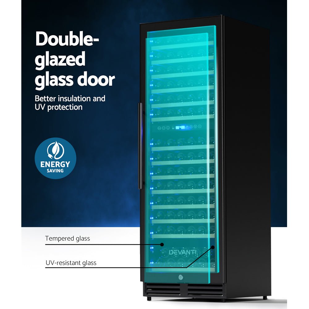 Wine Fridge Cooler Dual Zone 154 Bottles - Appliances > Fridges & Freezers > Wine Fridges - Rivercity House & Home Co. (ABN 18 642 972 209) - Affordable Modern Furniture Australia