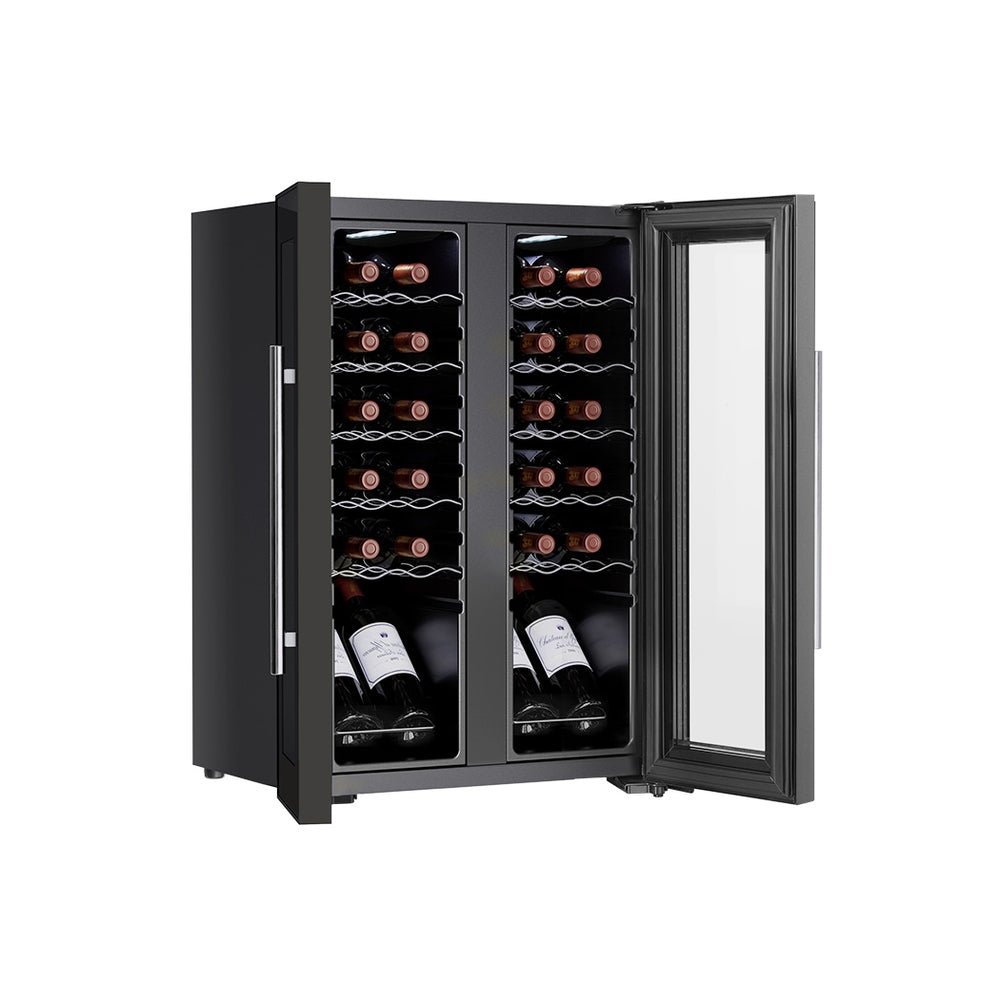 Wine Fridge Cooler Dual Zone 24 Bottles - Appliances > Fridges & Freezers > Wine Fridges - Rivercity House & Home Co. (ABN 18 642 972 209) - Affordable Modern Furniture Australia