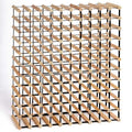 120 Bottle Wine Rack with Pine Wood and Steel Frame - Natural