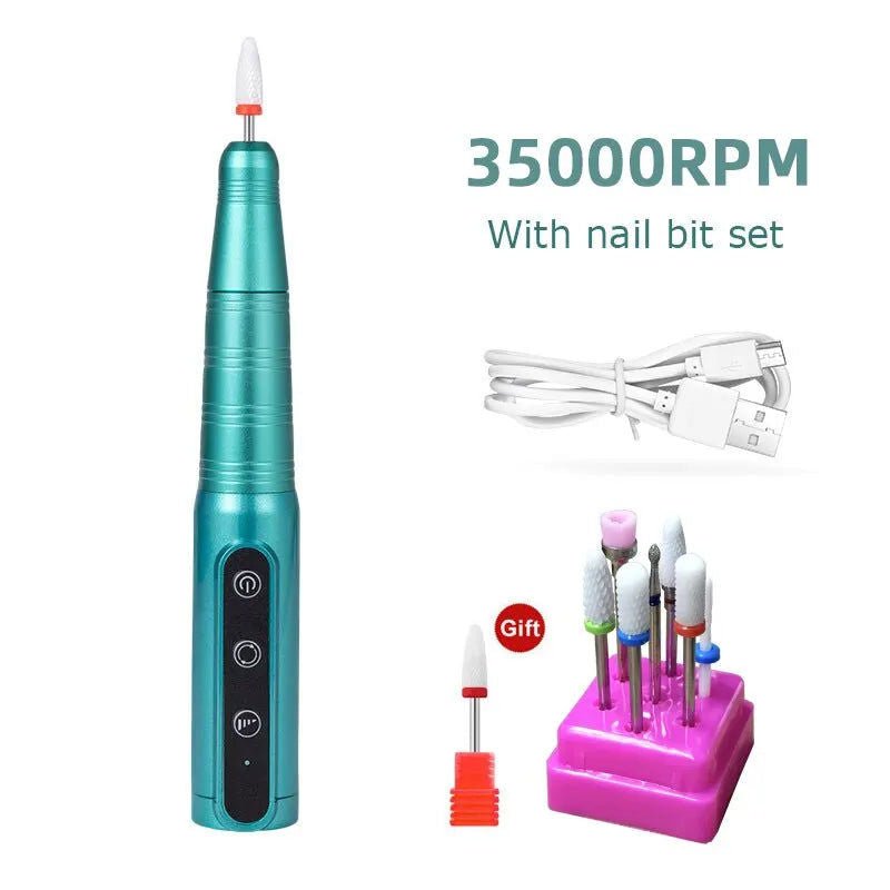 Wireless Nail Drill Pen 35000RPM USB Rechargeable - Appliances > Vacuum Cleaners > Stick Vacuums - Rivercity House & Home Co. (ABN 18 642 972 209) - Affordable Modern Furniture Australia