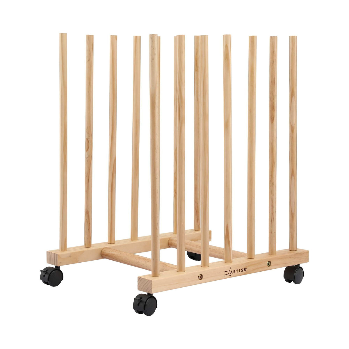 Wooden Art Drying and Canvas Storage Rack with Caster Wheels for Studio, Gallery, Classroom - Home & Garden > Hobbies > Arts & Crafts - Rivercity House & Home Co. (ABN 18 642 972 209) - Affordable Modern Furniture Australia