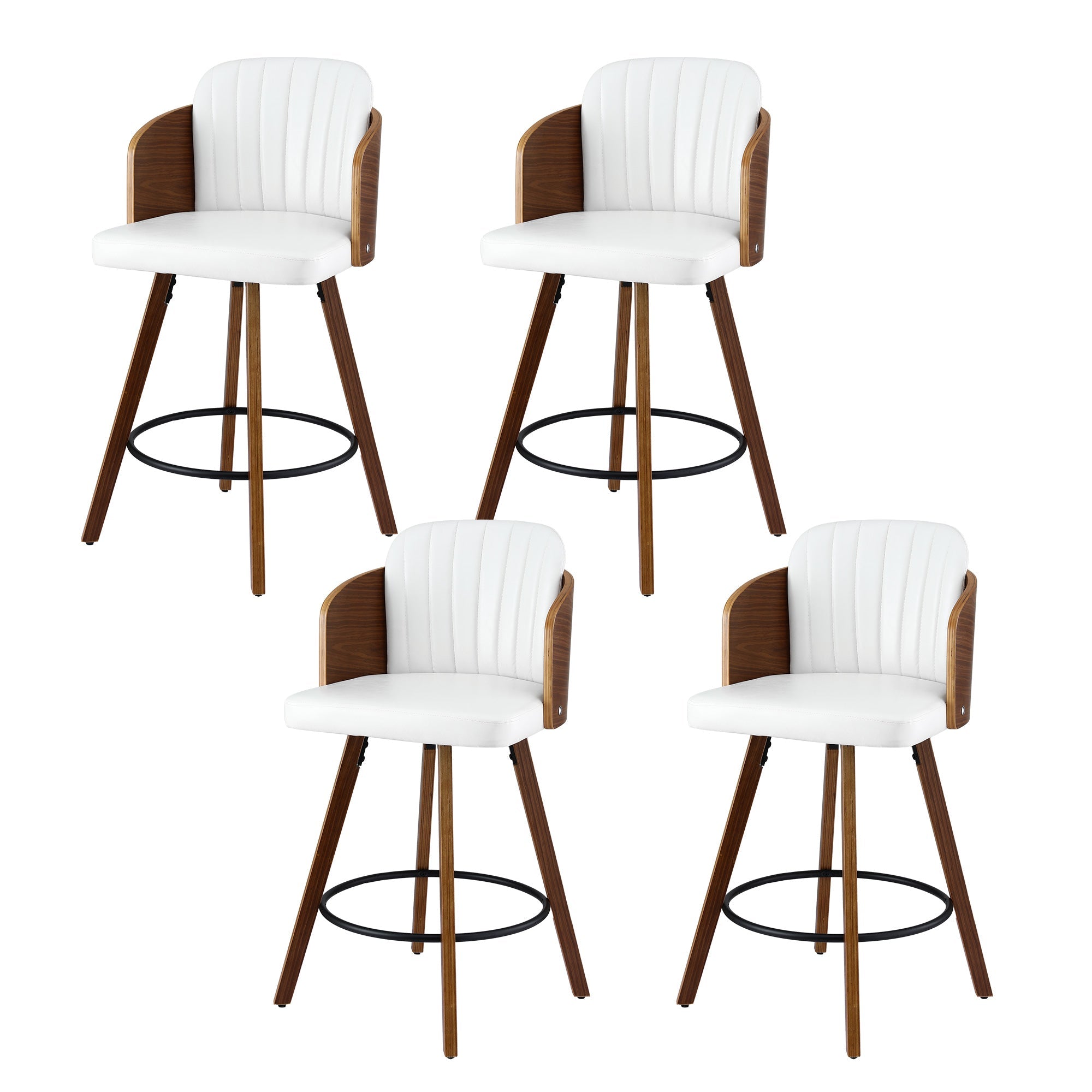Wooden Bar Stools Swivel Kitchen Counter Stool Chair 58cm Seat Height - Furniture > Bar Stools & Chairs > Table & Bar Stools - Rivercity House & Home Co. (ABN 18 642 972 209) - Affordable Modern Furniture Australia