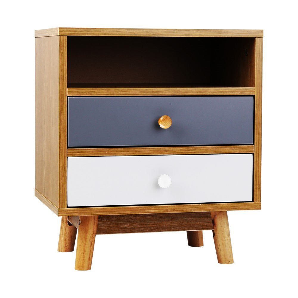 Wooden Bedside Table - Rivercity House & Home Co. (ABN 18 642 972 209) - Affordable Modern Furniture Australia