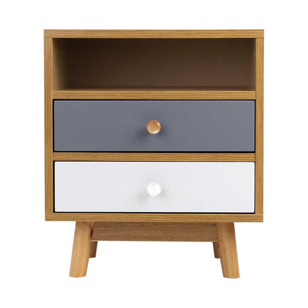 Wooden Bedside Table - Rivercity House & Home Co. (ABN 18 642 972 209) - Affordable Modern Furniture Australia