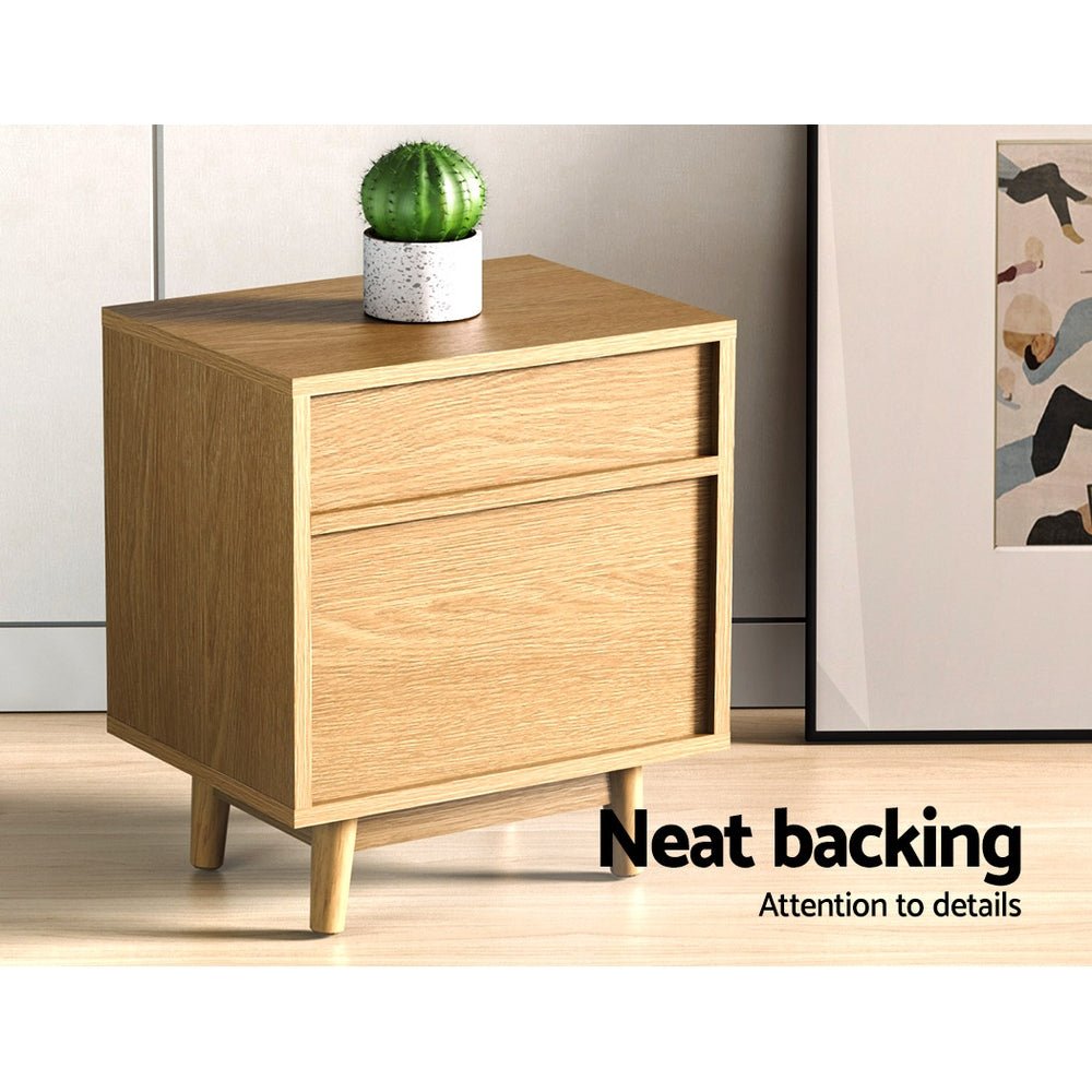 Wooden Bedside Table - Rivercity House & Home Co. (ABN 18 642 972 209) - Affordable Modern Furniture Australia