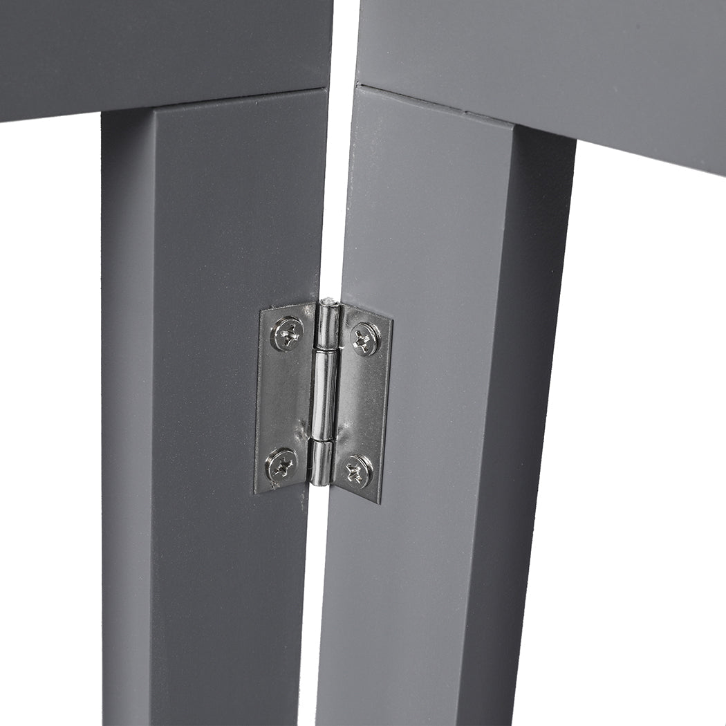 Wooden Foldable Pet Gate 6 - Panel Dog Fence Safety Barrier - Grey - Rivercity House & Home Co. (ABN 18 642 972 209) - Affordable Modern Furniture Australia