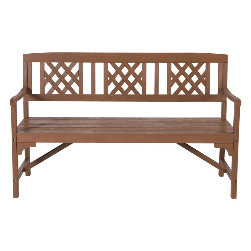 Wooden Garden Bench 3 Seat Patio Furniture Timber Outdoor Lounge Chair Natural - Rivercity House & Home Co. (ABN 18 642 972 209) - Affordable Modern Furniture Australia